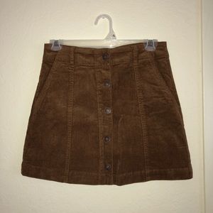Brown Corduroy Skirt